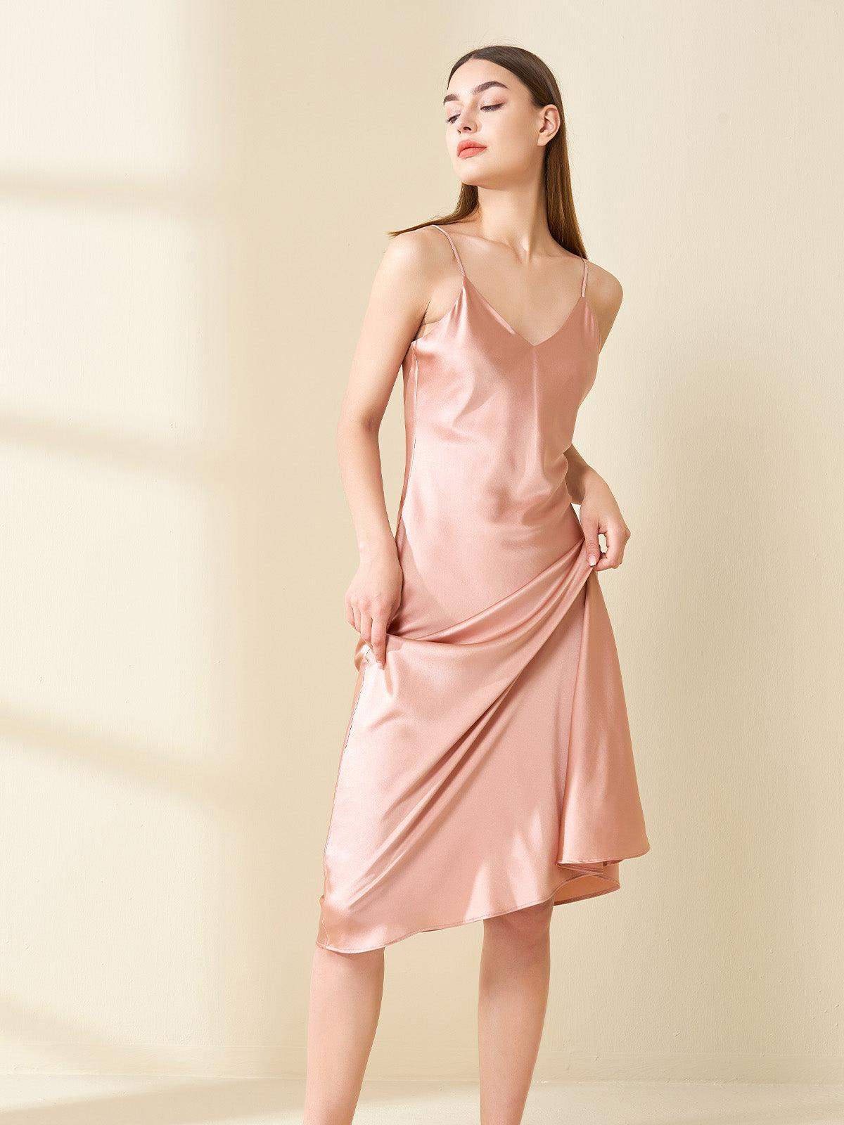 Silk Casual Suspender Dress JANCESILK Silk Casual Suspender Dress JANCESILK