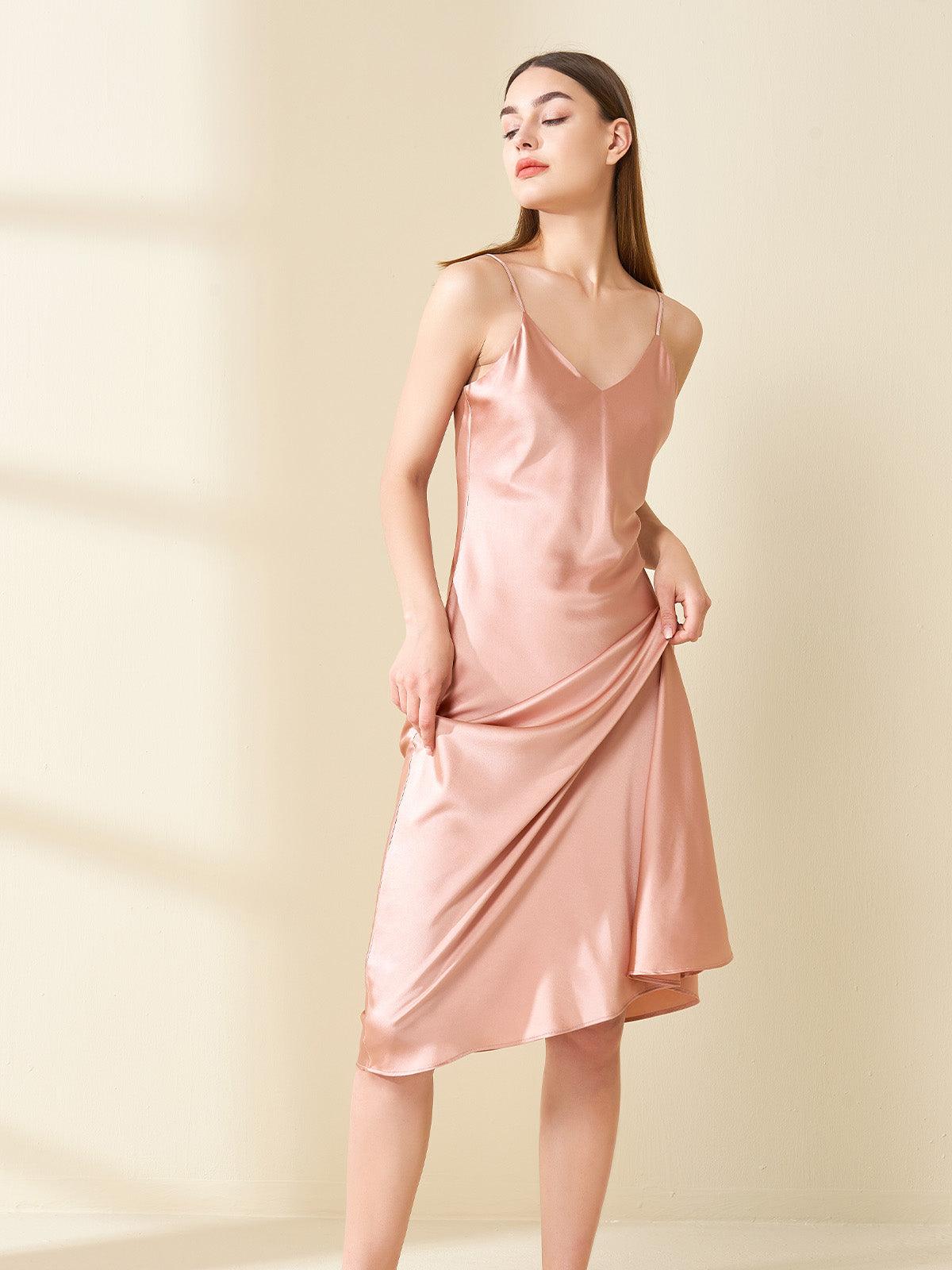 Silk Casual Suspender Dress - JANCESILK