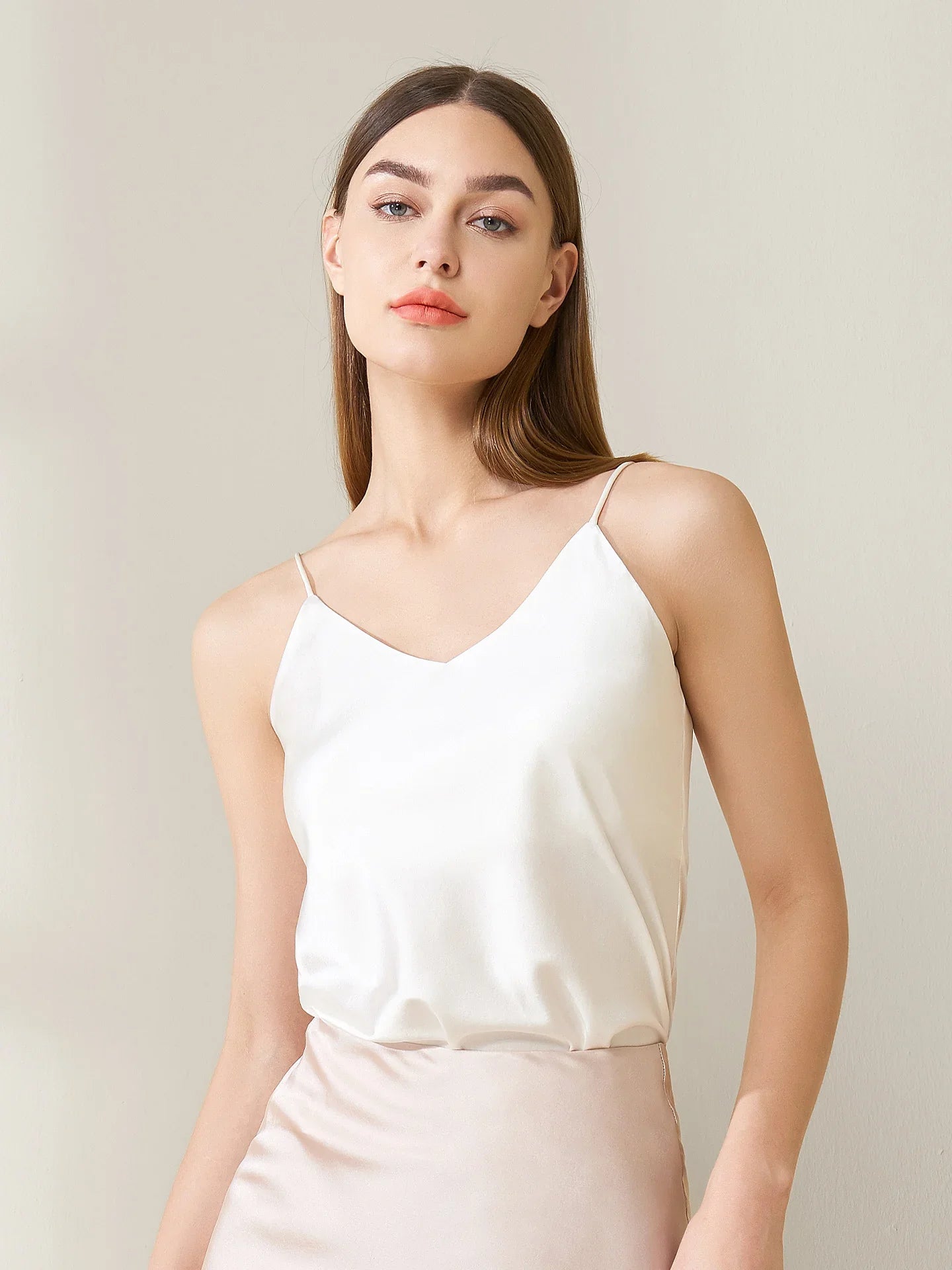 Silk Stretch Satin Camisole Top
