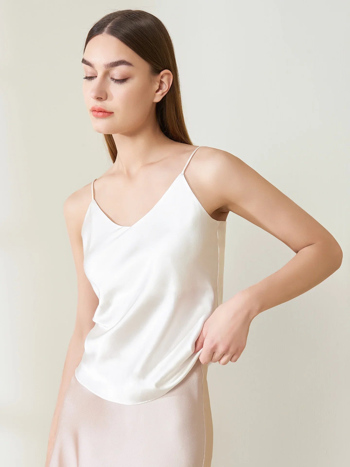 Silk Stretch Satin Camisole Top