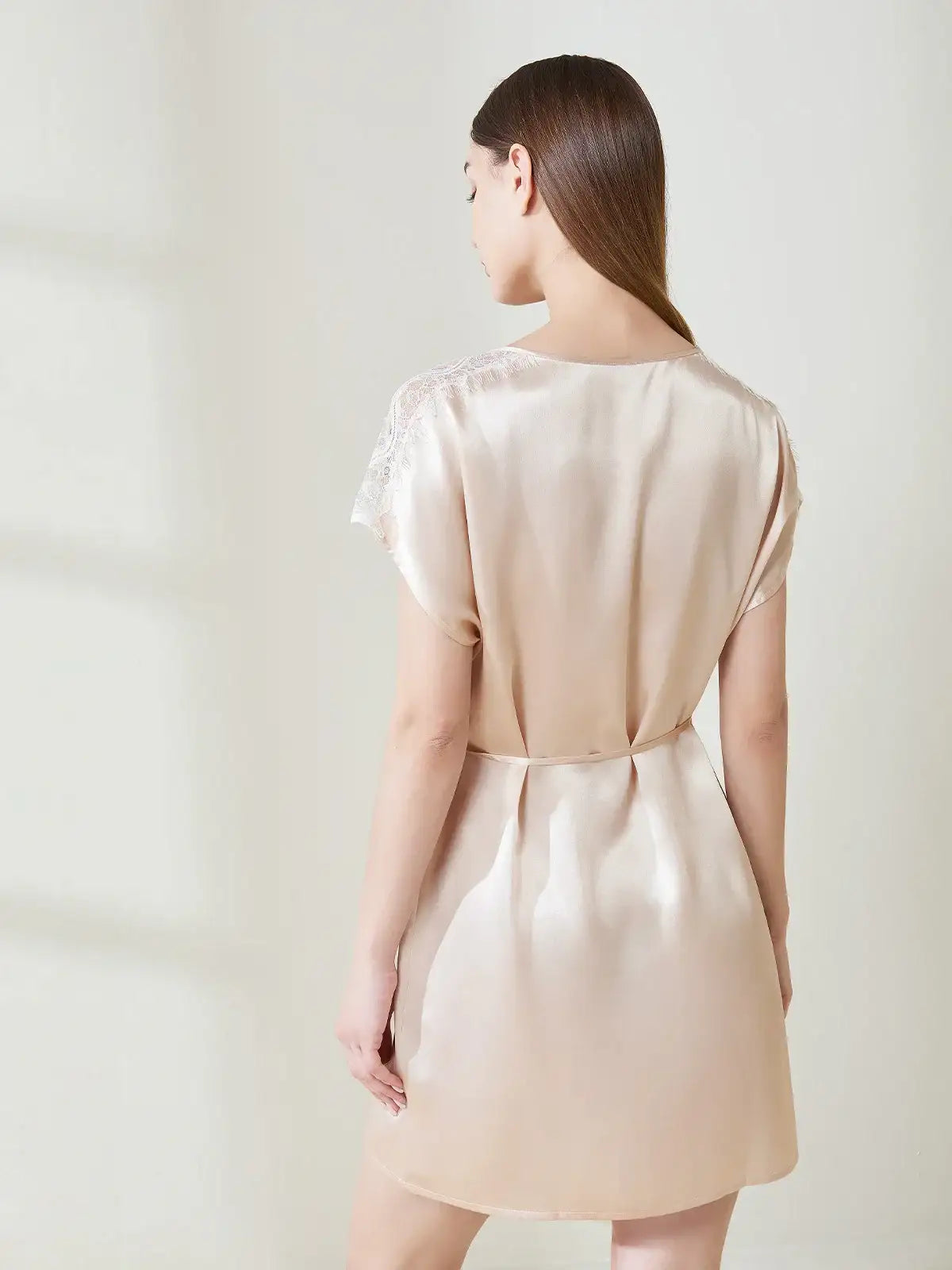 Round Neck Tie Skirt - JANCESILK