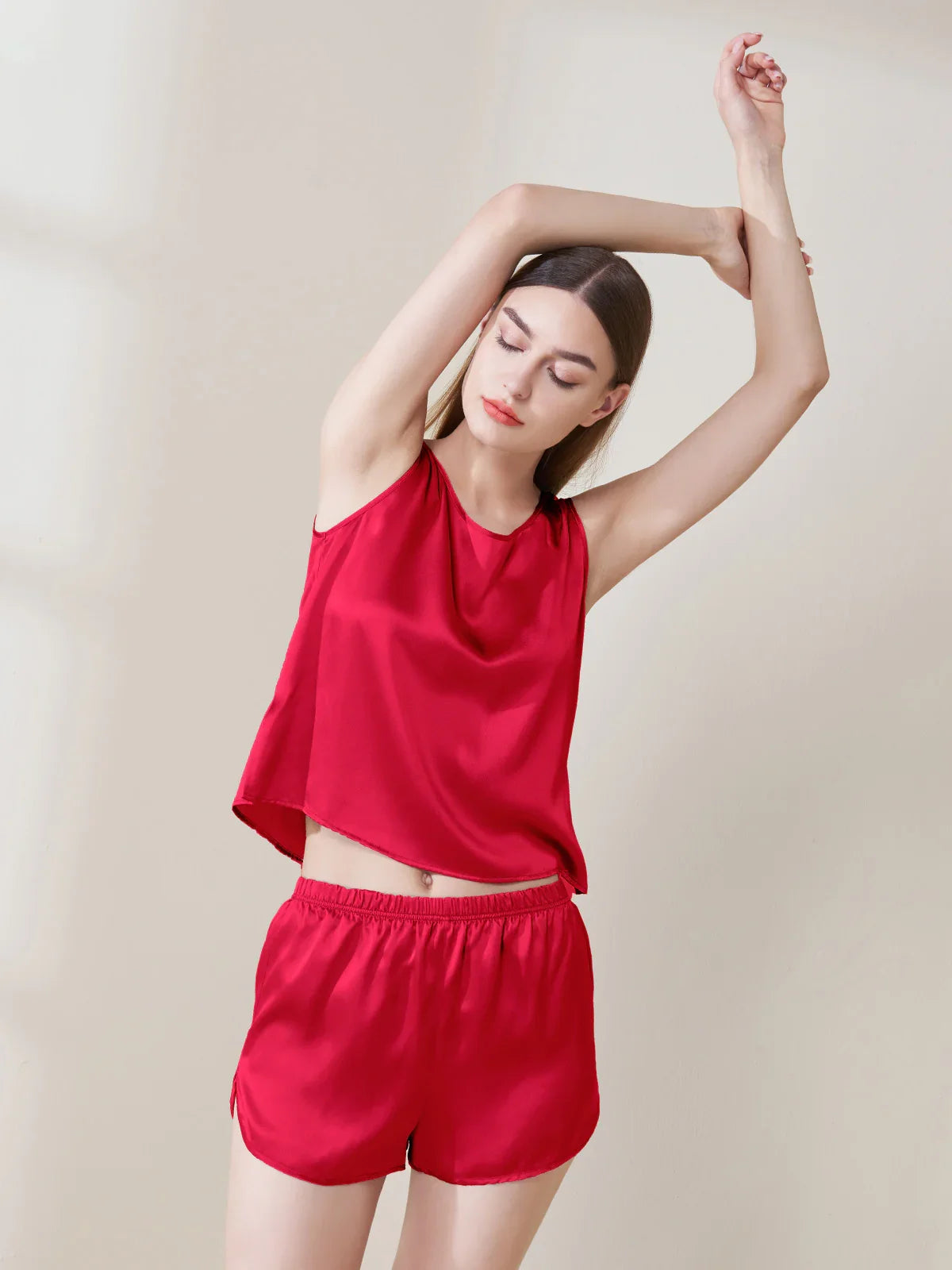 Silk Vest Shorts 2Pcs Set - JANCESILK