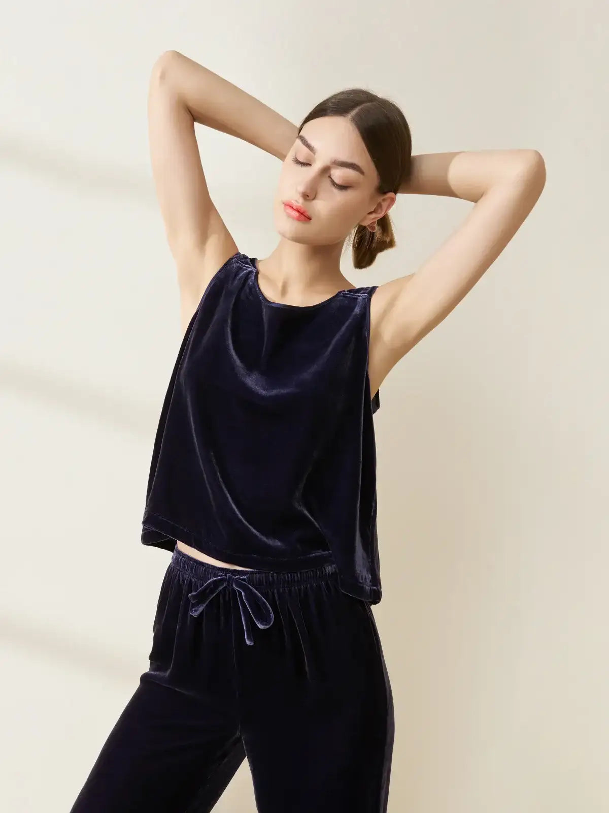 Silk Velvet Vest Set - JANCESILK