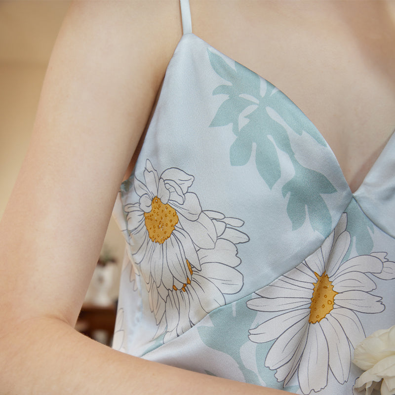 Daisy print overalls set
