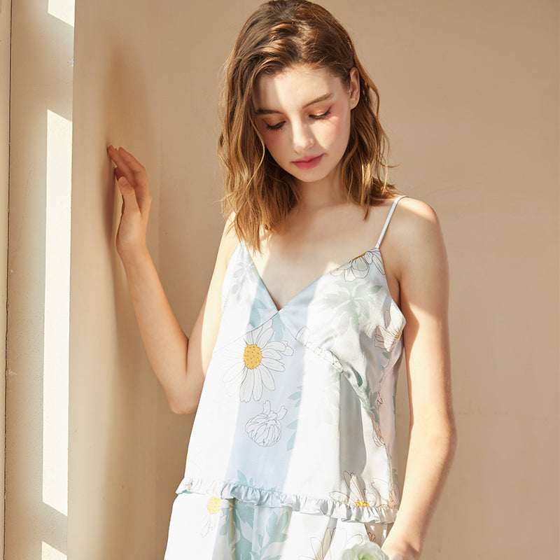 Daisy print overalls set