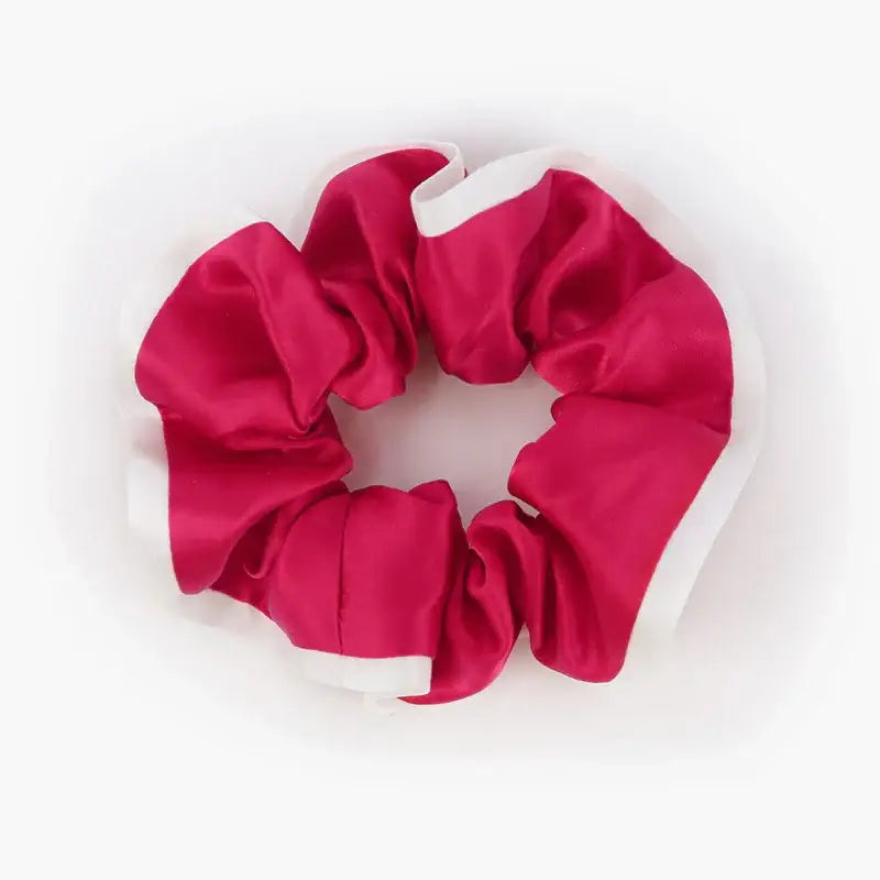 Contrast Color Silk Scrunchies