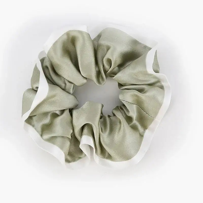 Contrast Color Silk Scrunchies - JANCESILK