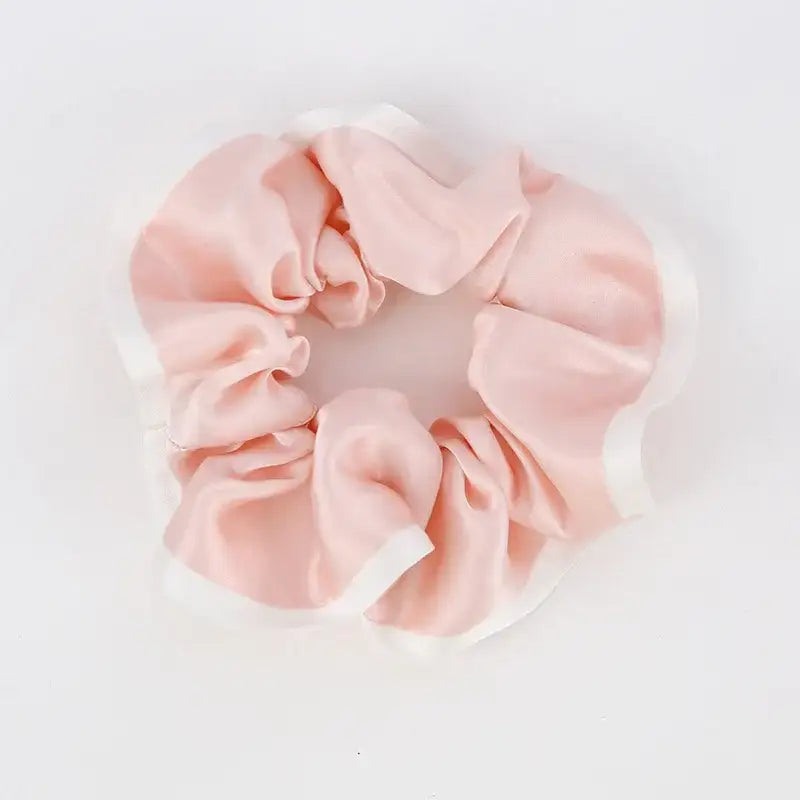 Contrast Color Silk Scrunchies - JANCESILK