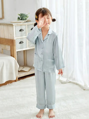 Children's silk long-sleeved trousers suit - JANCESILK