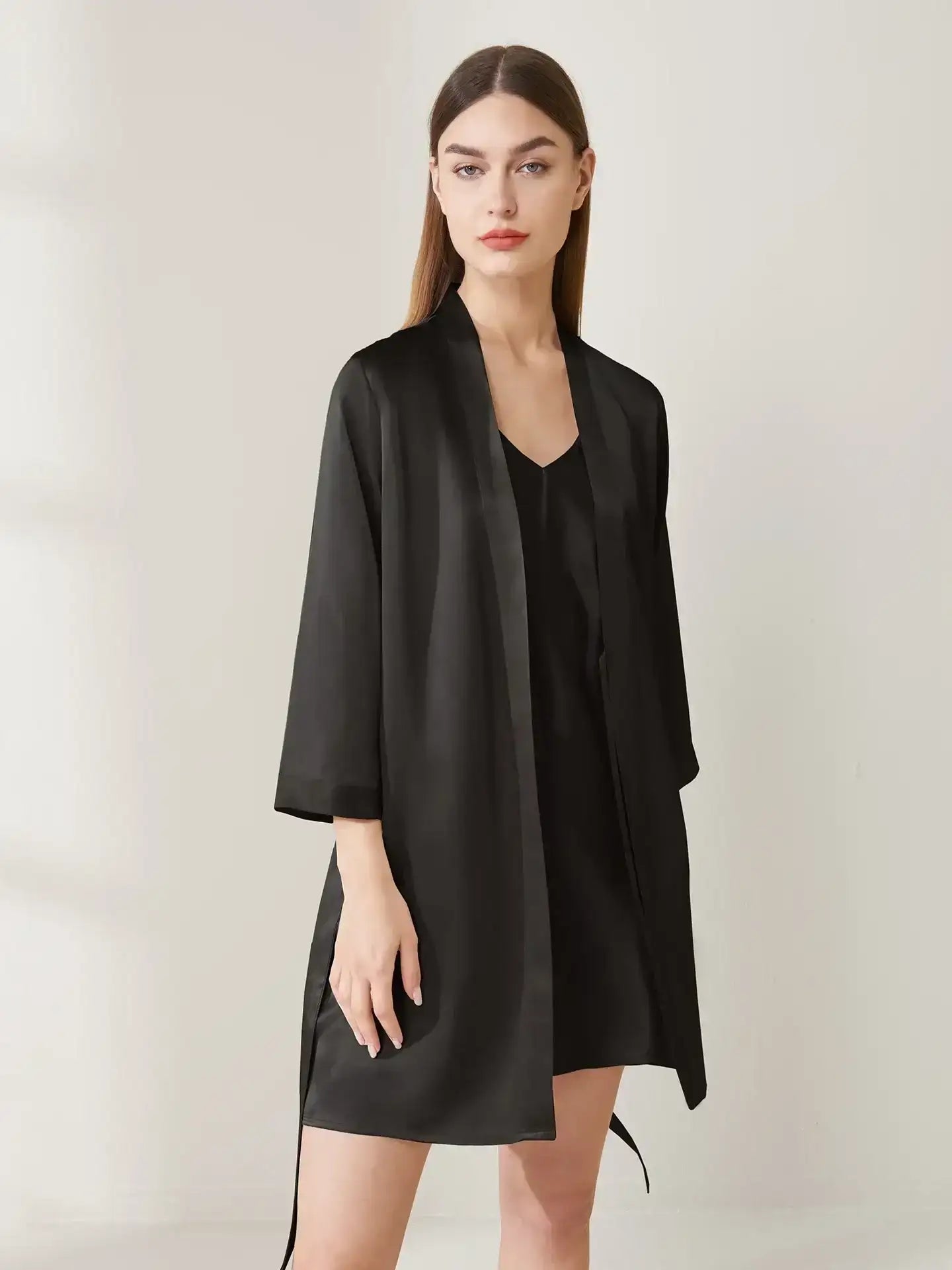 Silk Lounge Set ¨C Soft Camisole & Cozy Robe for Everyday Luxury - JANCESILK
