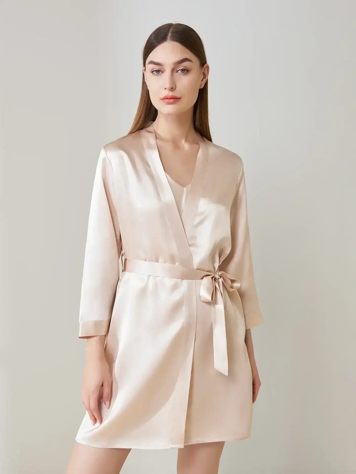 Silk Lounge Set ¨C Soft Camisole & Cozy Robe for Everyday Luxury - JANCESILK