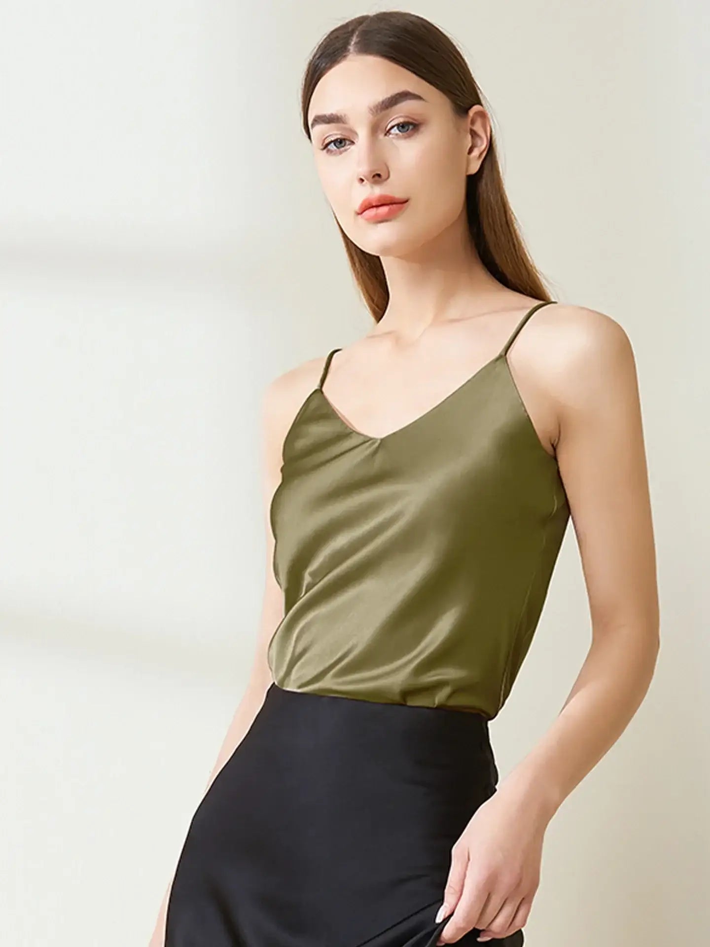 Silk Stretch Satin Camisole Top