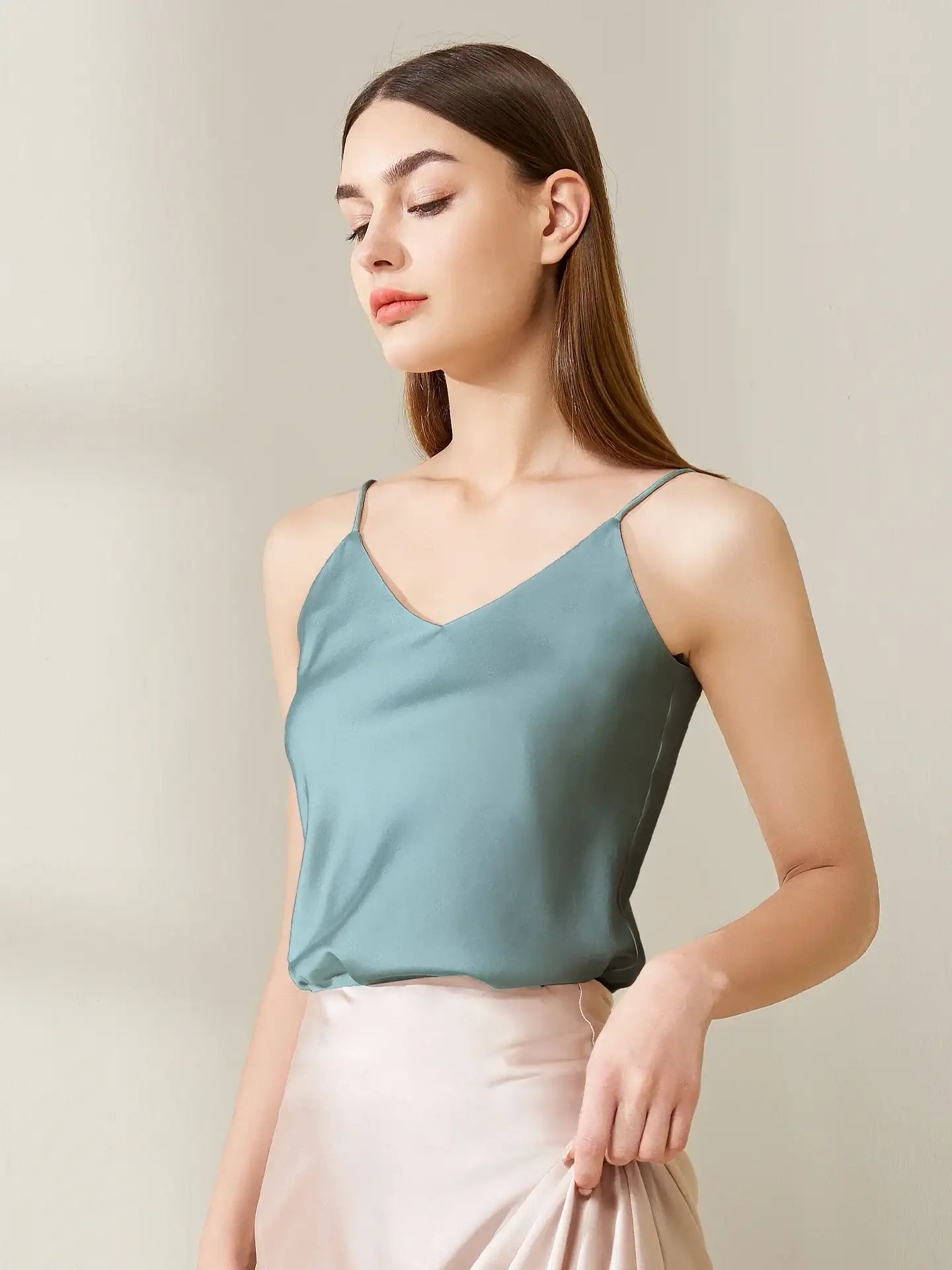 Silk Stretch Satin Camisole Top