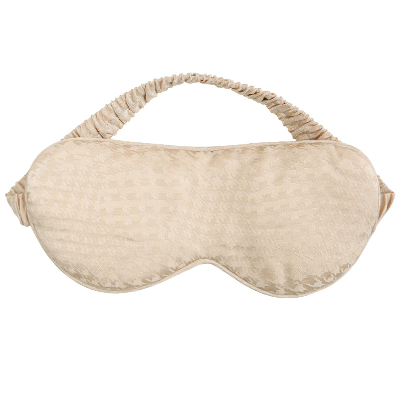 Houndstooth Silk Jacquard Eye Mask