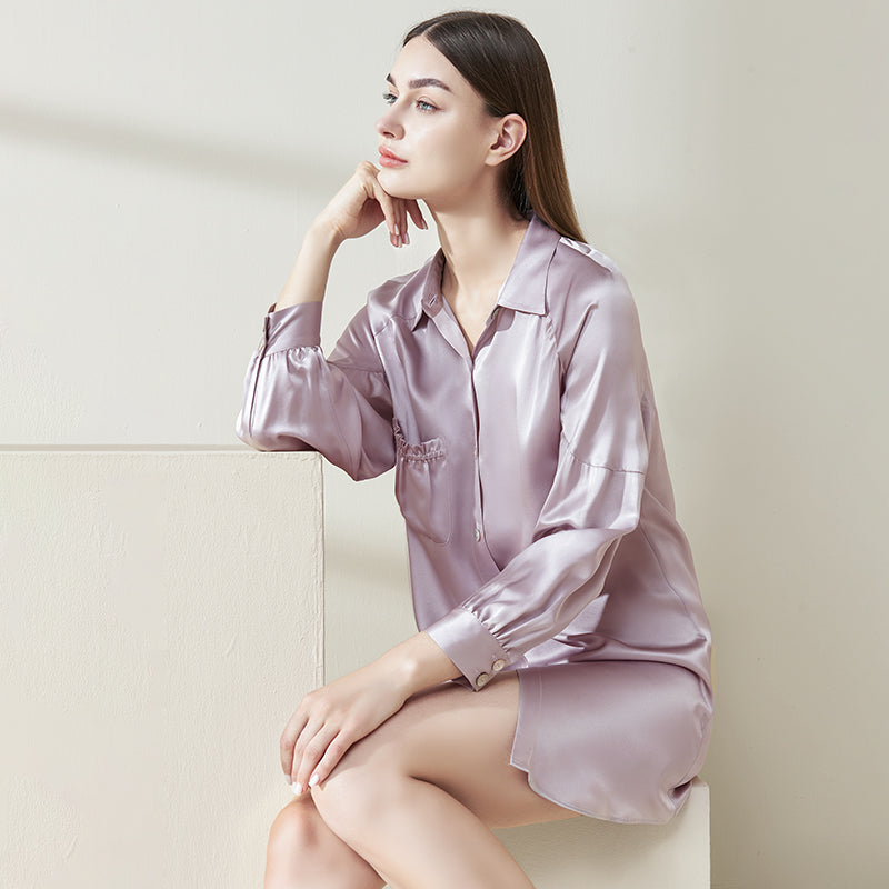 Pleated shirt dress