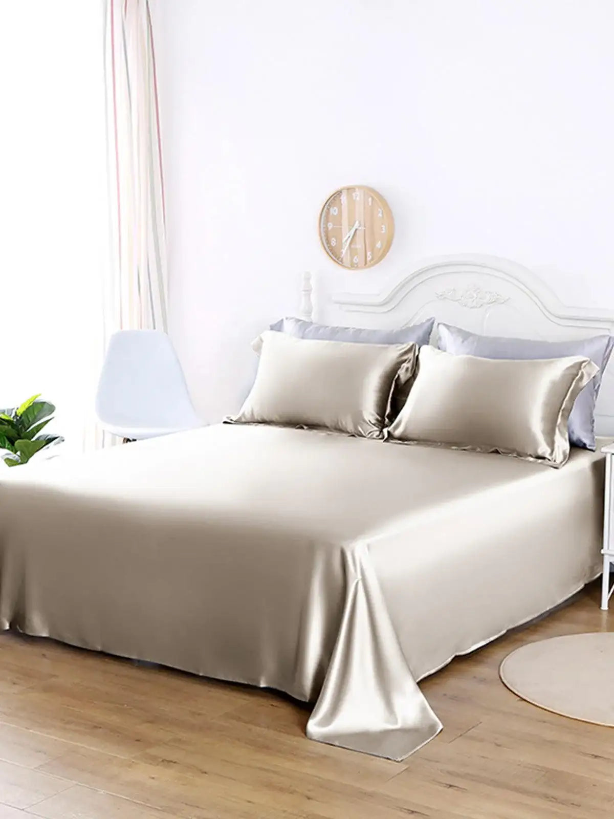 19 Momme Heavyweight Pure Mulberry Silk Flat Sheet - JANCESILK