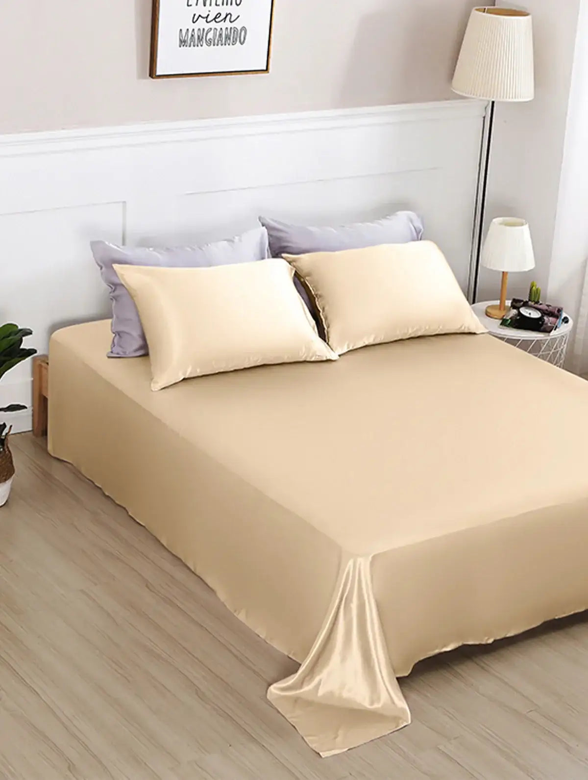 22 Momme Heavyweight Pure Mulberry Silk Flat Sheet - JANCESILK