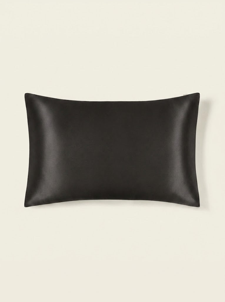 19Momme 100% Mulberry Silk Pillowcase#color_Black