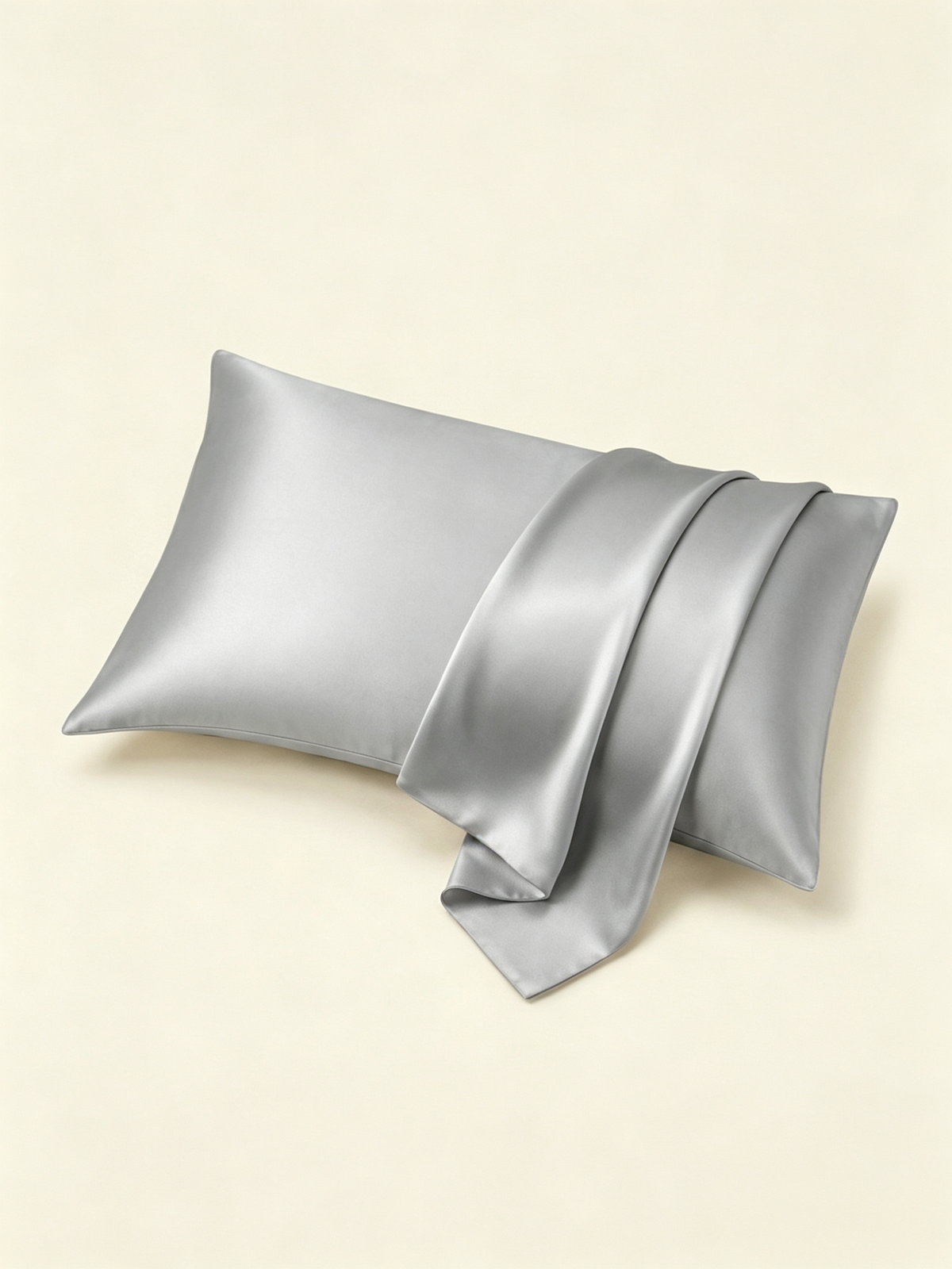19Momme 100% Mulberry Silk Pillowcase#color_gray