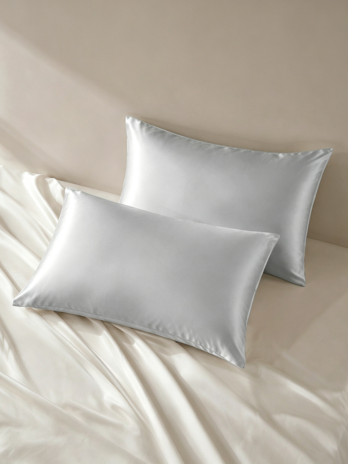 19Momme 100% Mulberry Silk Pillowcase#color_gray
