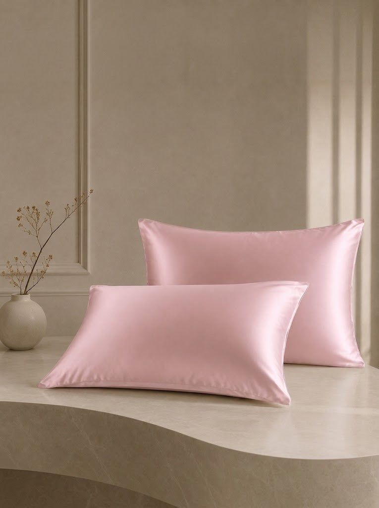22Momme 100% Mulberry Silk Pillowcase#color_BlushPink