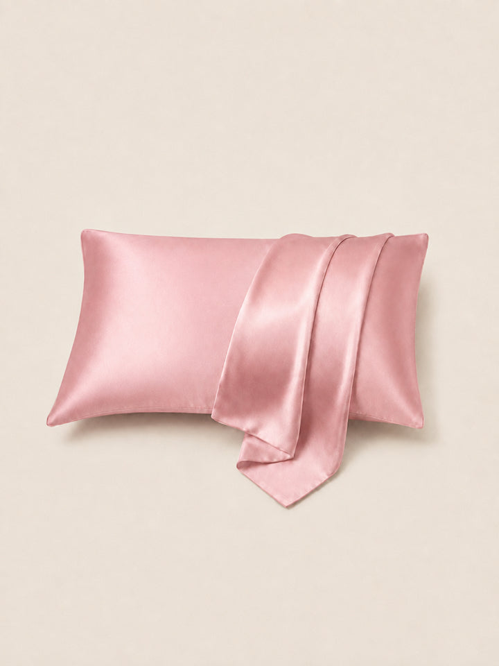 22Momme 100% Mulberry Silk Pillowcase#color_BlushPink