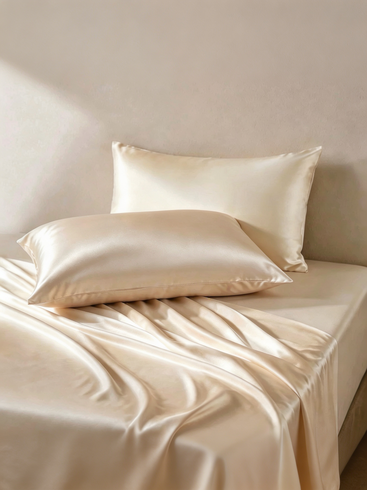 22Momme 100% Mulberry Silk Pillowcase#color_Champagne