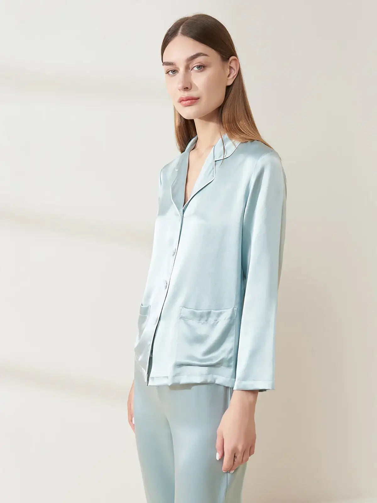 Heavyweight Long-sleeved and Long-pants Silk Suit - JANCESILK