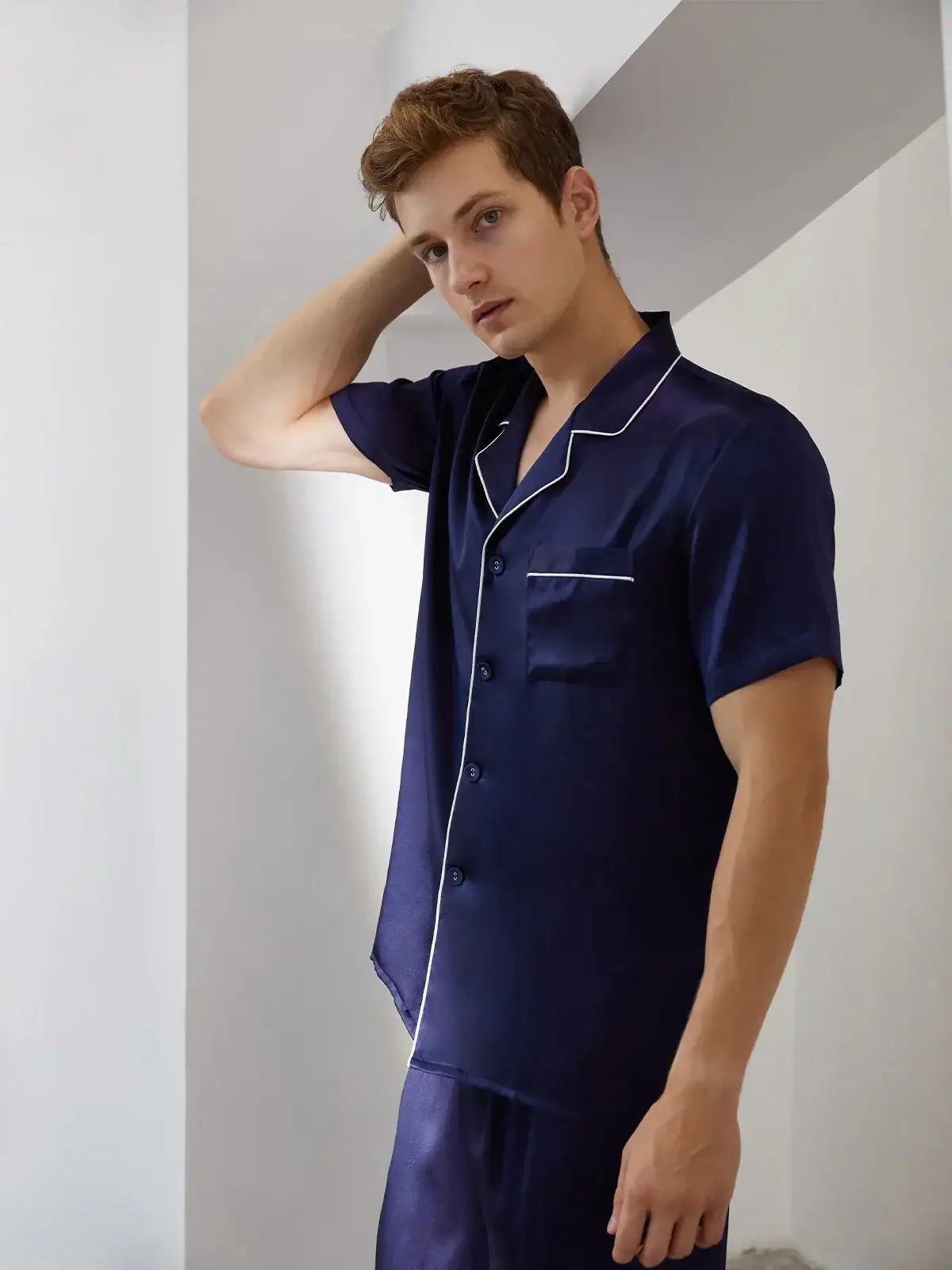 Men's short-sleeved trousers suit - JANCESILK