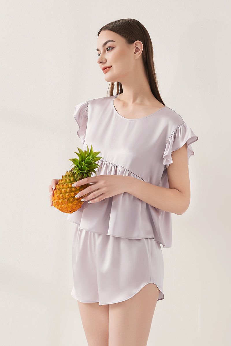 Playful flying sleeve short-sleeved shorts suit
