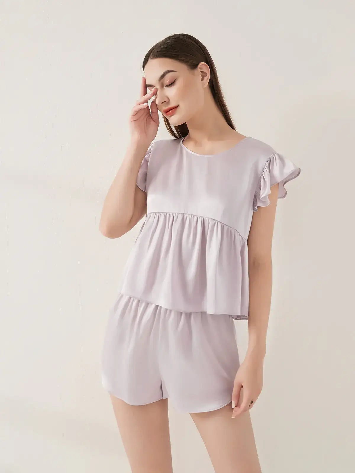 Playful Flying Sleeve Short-sleeved Shorts Suit - JANCESILK