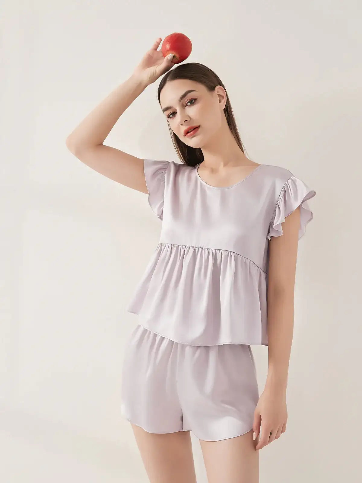 Playful Flying Sleeve Short-sleeved Shorts Suit - JANCESILK