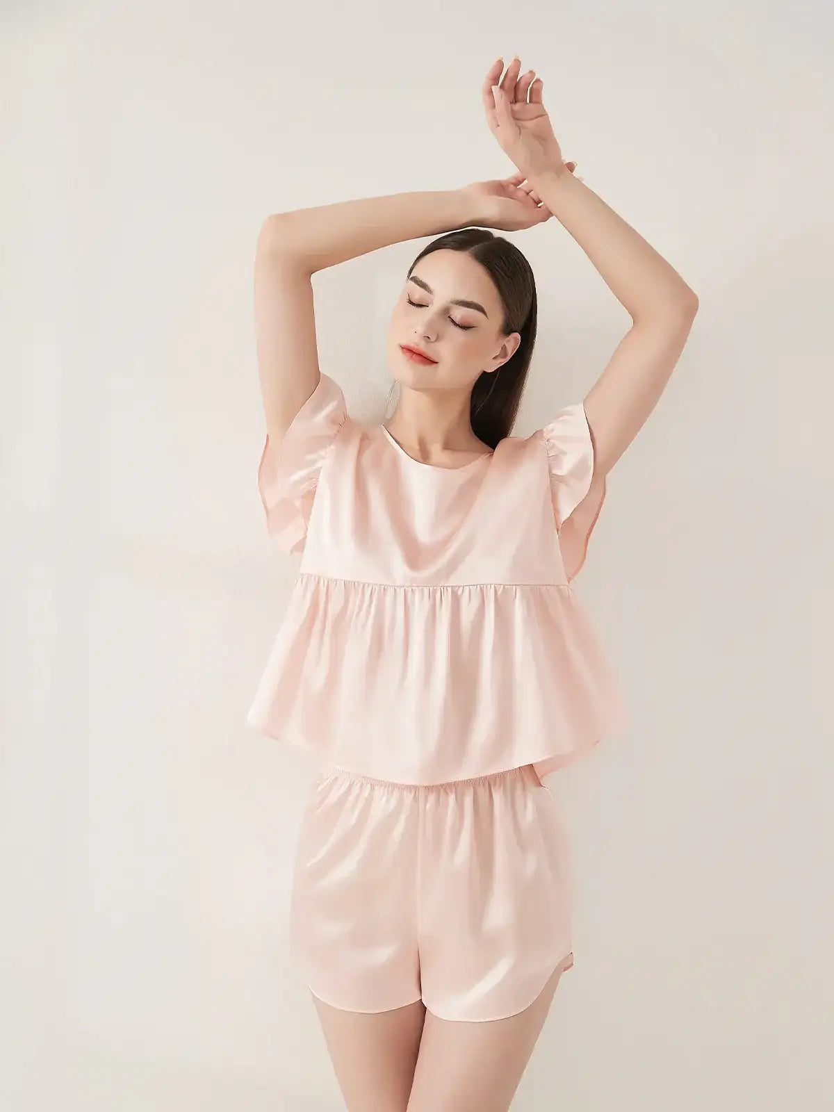 Playful Flying Sleeve Short-sleeved Shorts Suit - JANCESILK