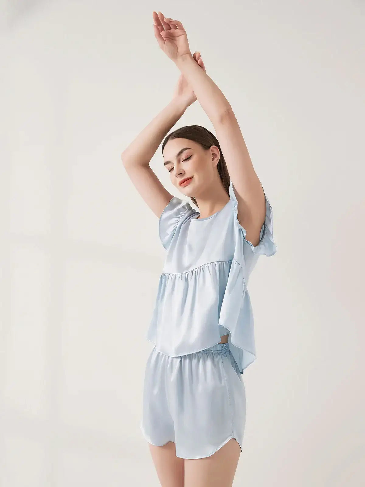 Playful Flying Sleeve Short-sleeved Shorts Suit - JANCESILK