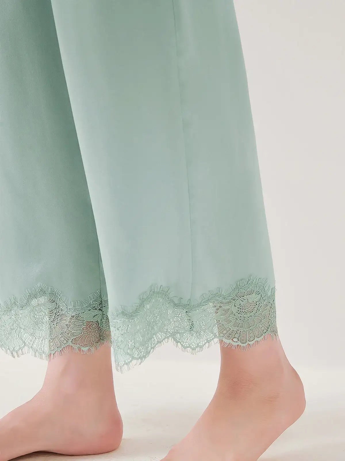 Silk lace pajama set - JANCESILK