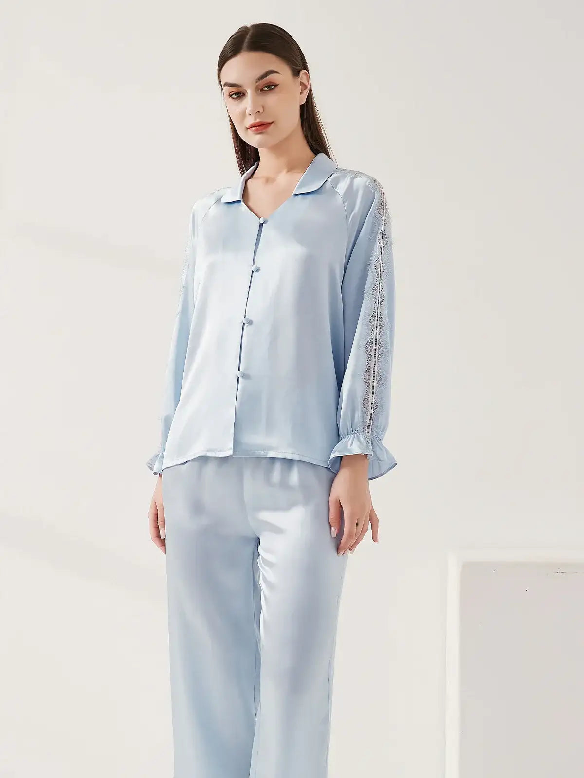 Lace Raglan Sleeve Suit - JANCESILK