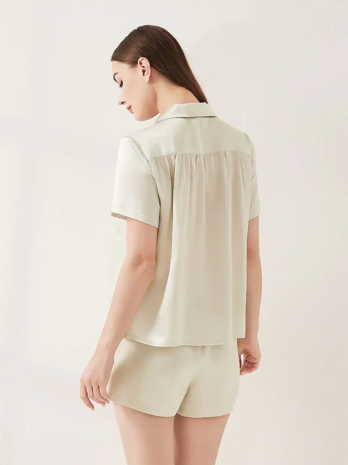 Silk Short-sleeved Shorts Suit - JANCESILK