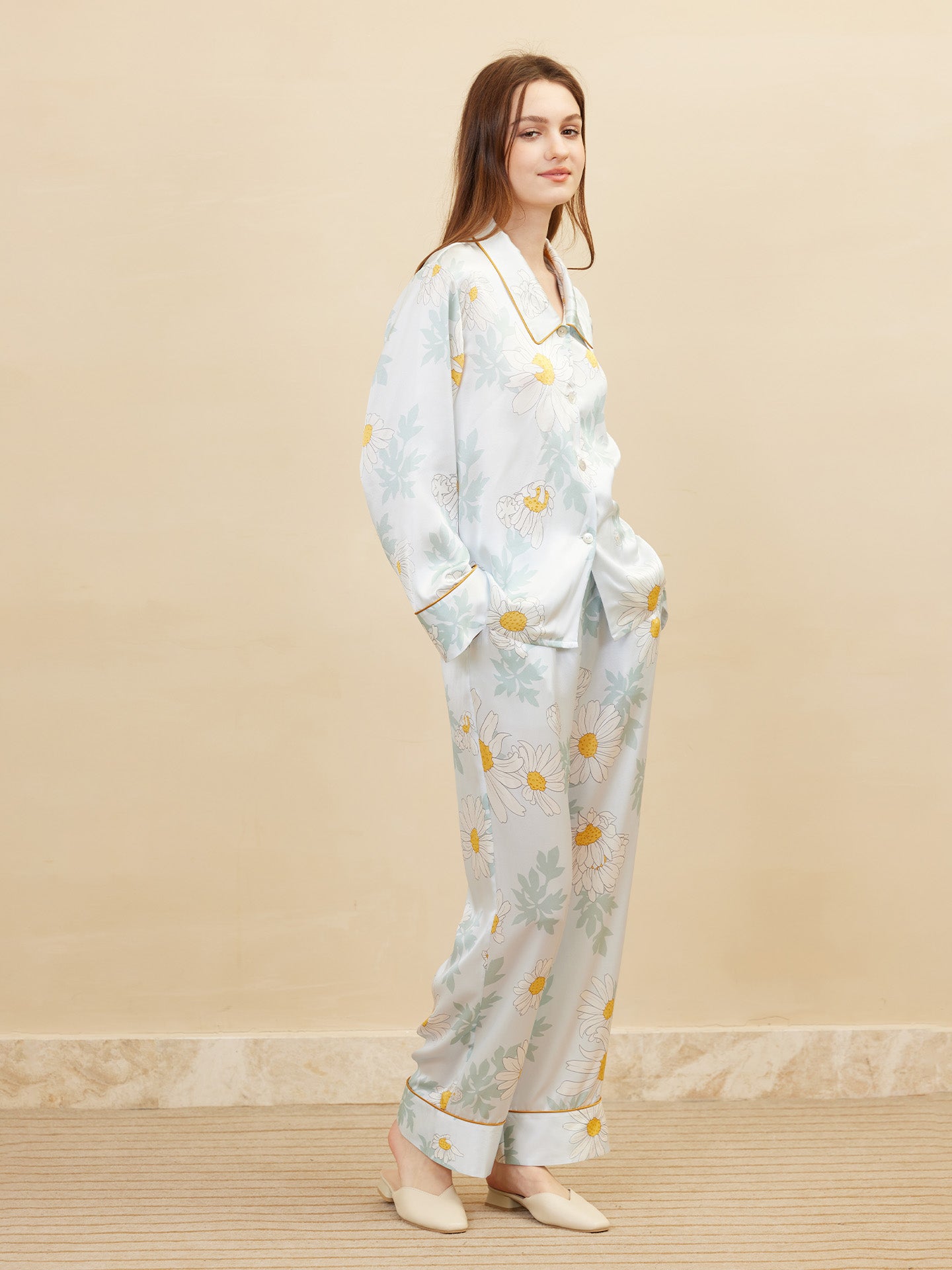 Daisy Print Long Sleeve Trousers Set