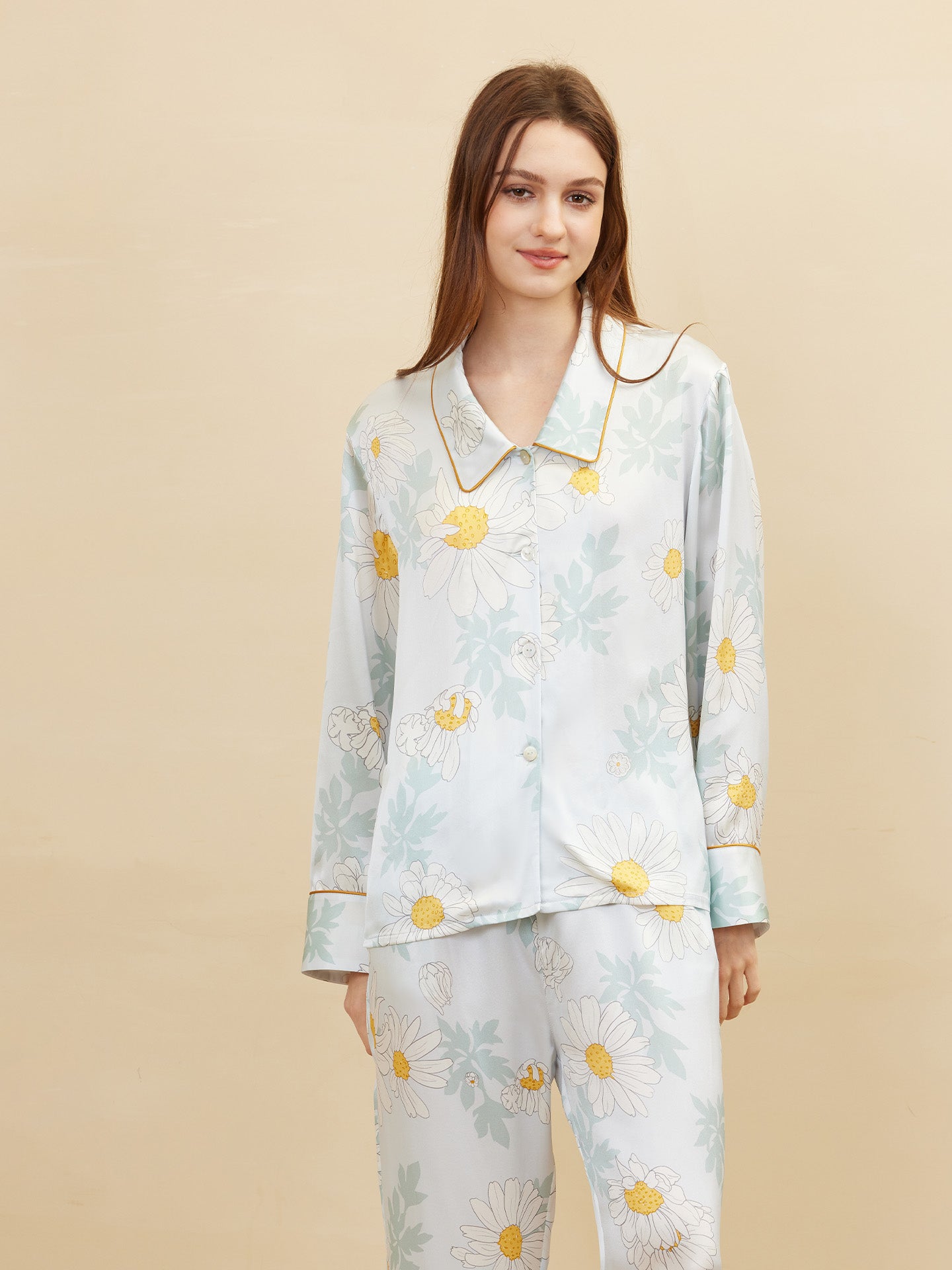 Daisy Print Long Sleeve Trousers Set