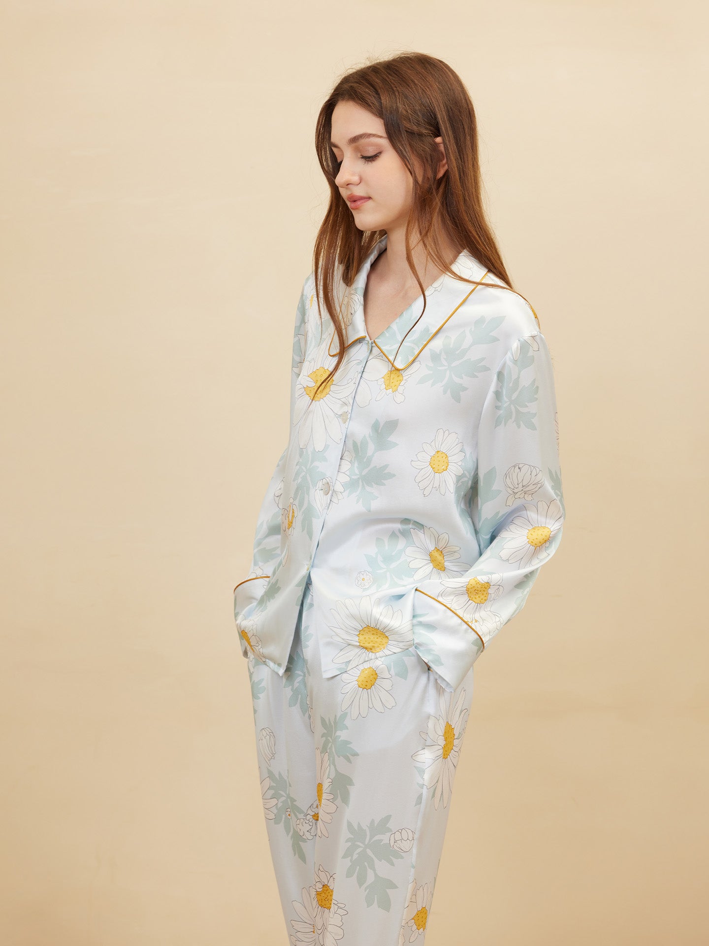 Daisy Print Long Sleeve Trousers Set
