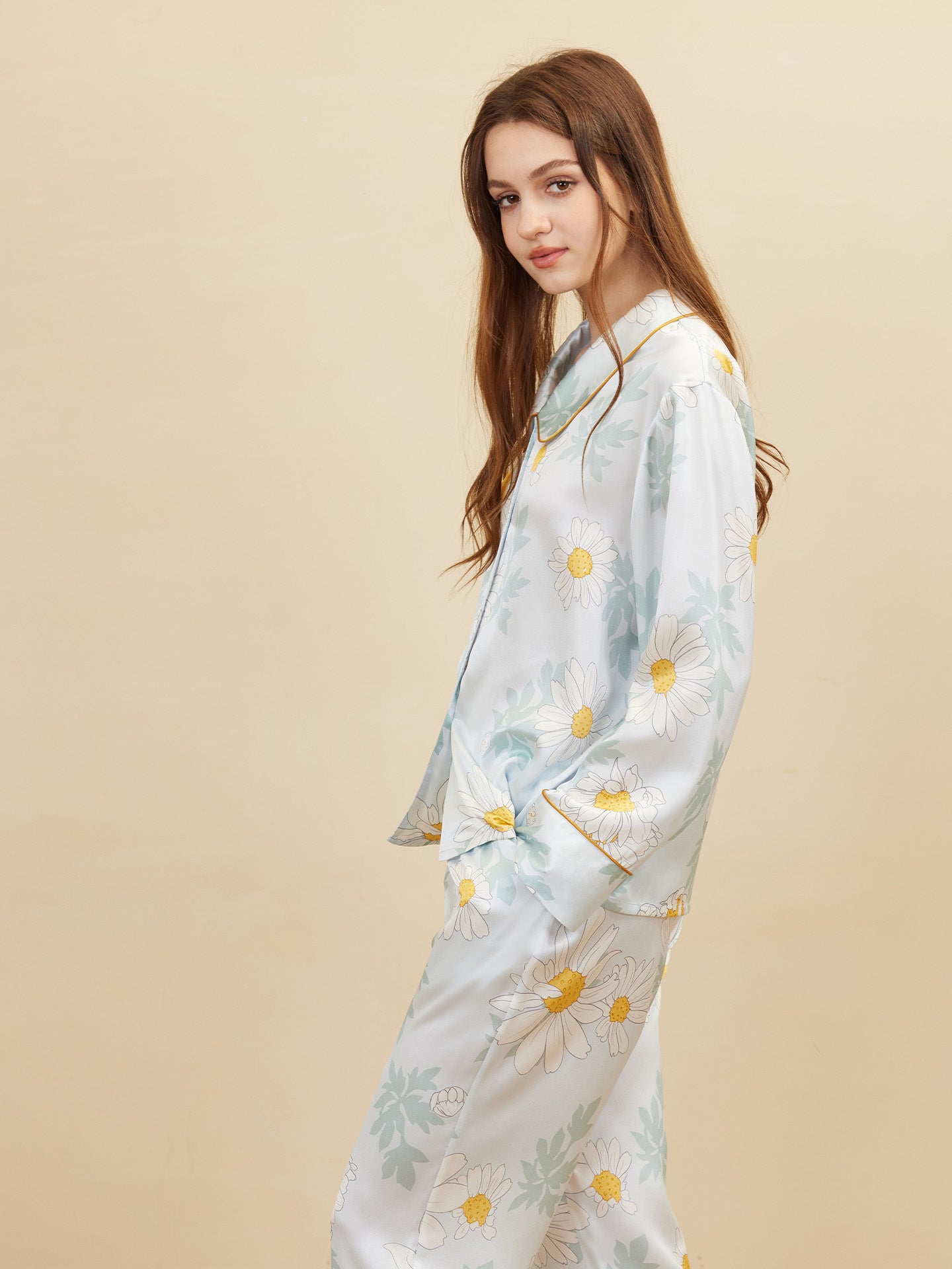 Daisy Print Long Sleeve Trousers Set