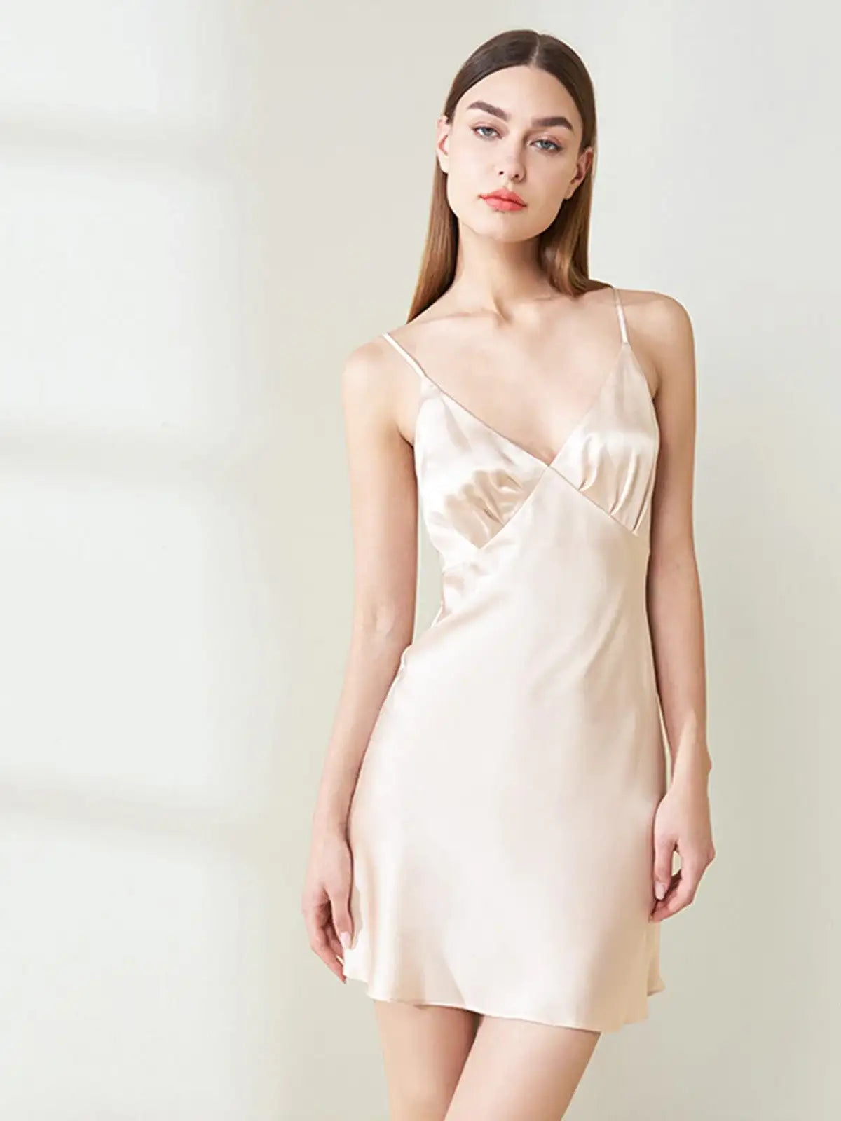 Silk Pleated Slip Skirt - JANCESILK