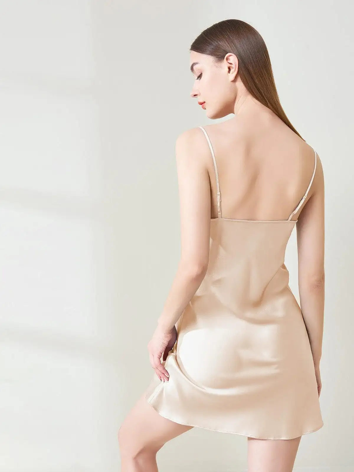 Silk Pleated Slip Skirt - JANCESILK