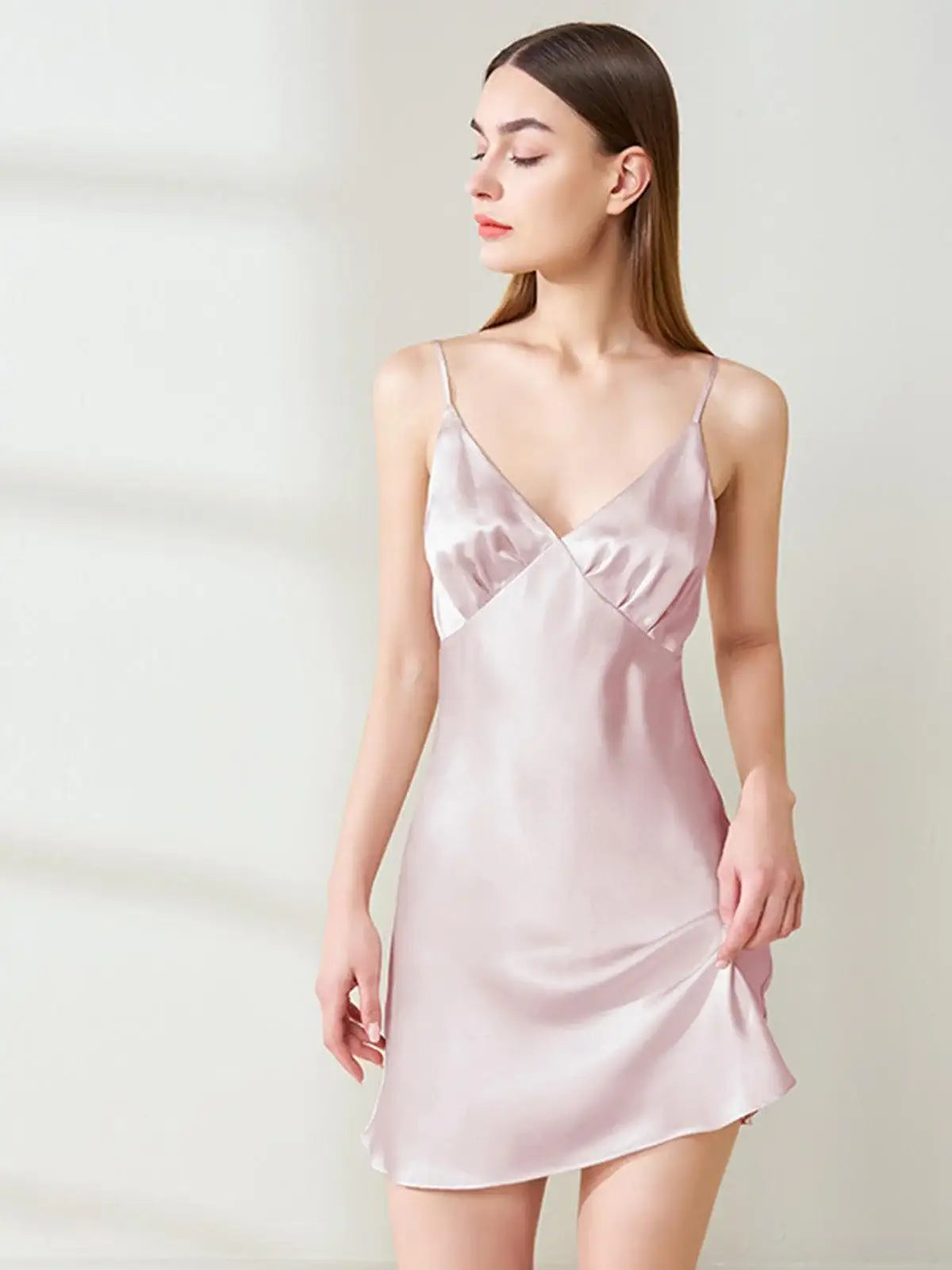 Silk Pleated Slip Skirt - JANCESILK