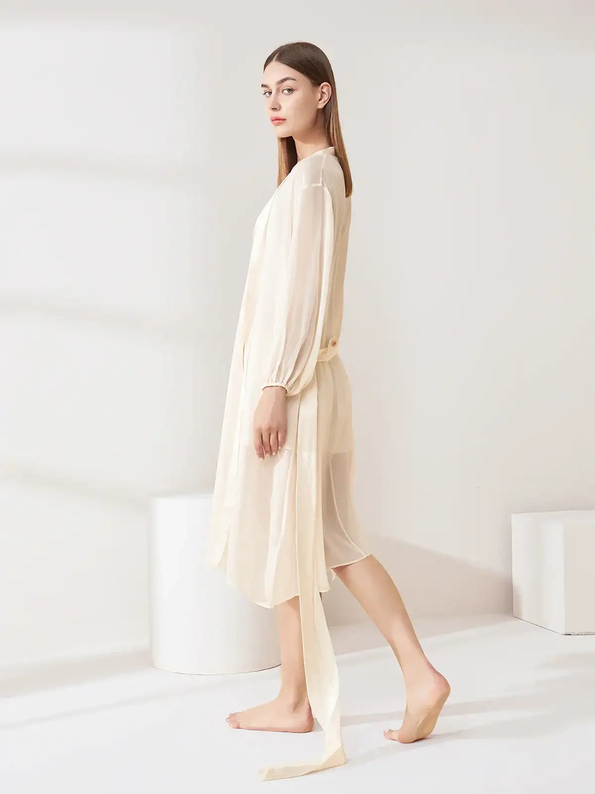 Georgette Silk Nightgown - JANCESILK
