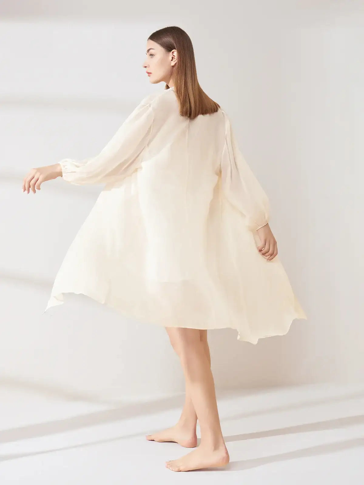Georgette Silk Nightgown - JANCESILK