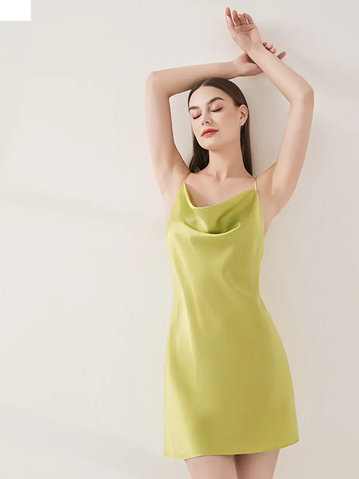 Sexy Swing Neck Suspender Dress - JANCESILK