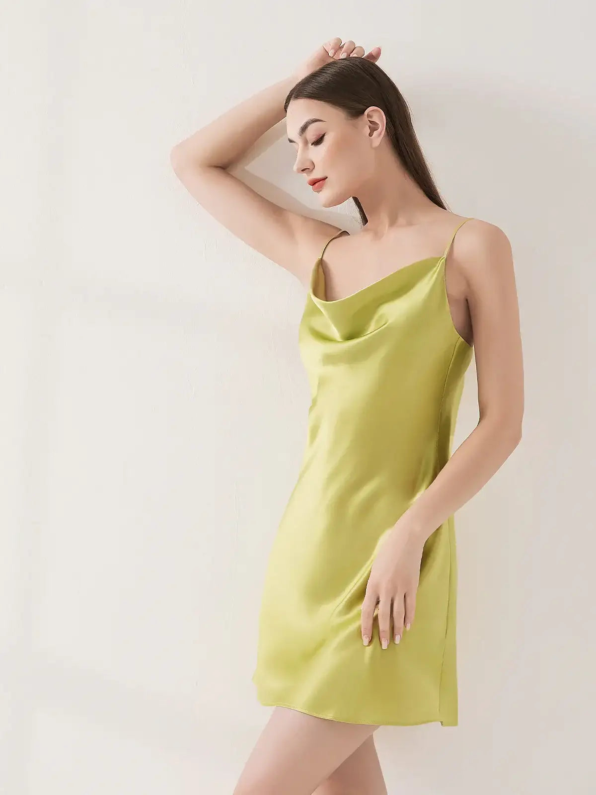Sexy Swing Neck Suspender Dress - JANCESILK