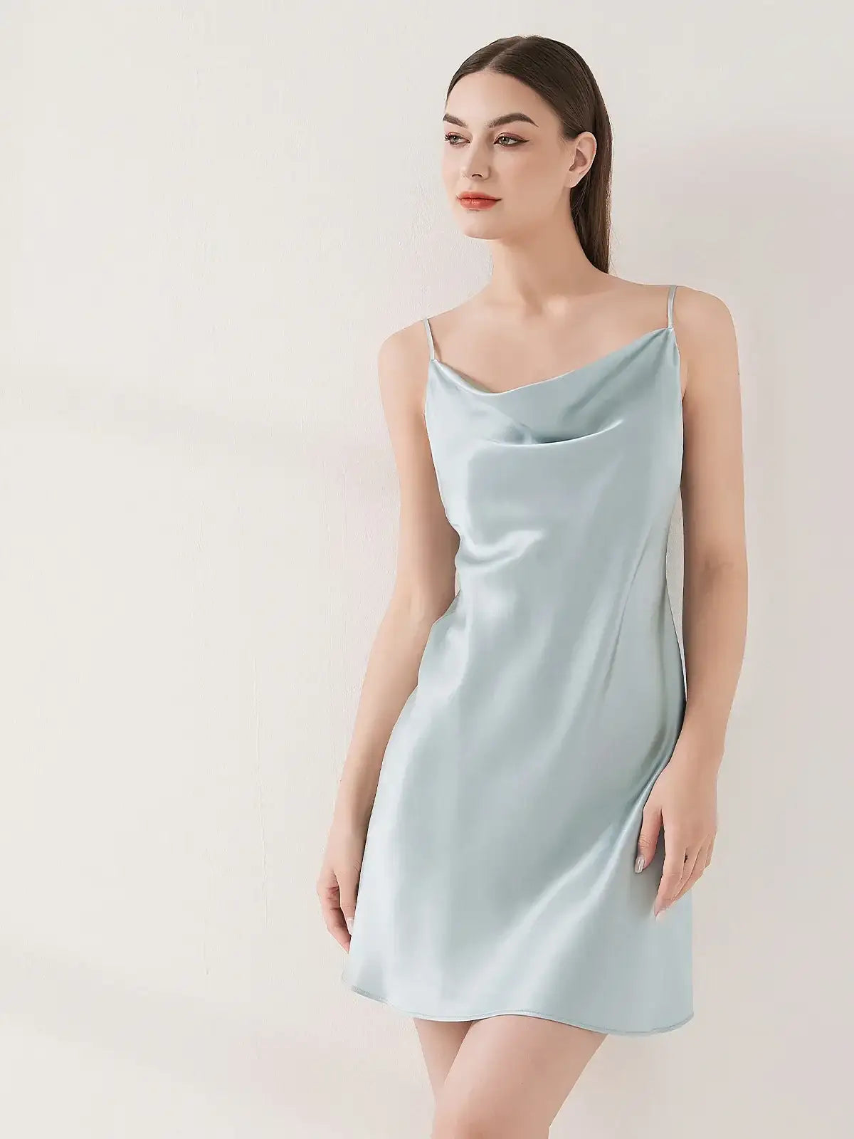 Sexy Swing Neck Suspender Dress - JANCESILK