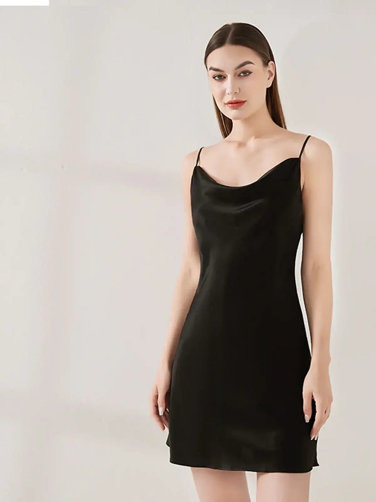 Sexy Swing Neck Suspender Dress - JANCESILK
